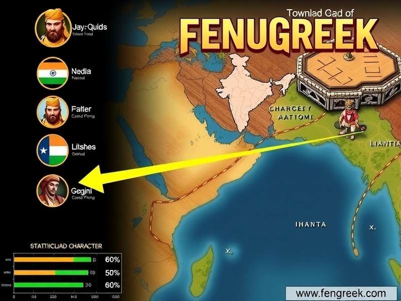 Fenugreek Grand Skirmish gameplay screenshot showing Indian-themed map